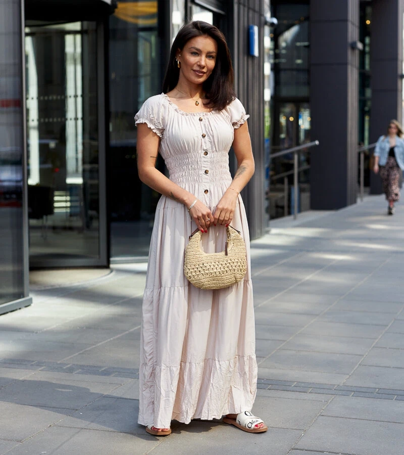 Bežové šaty s gáferom Betsi