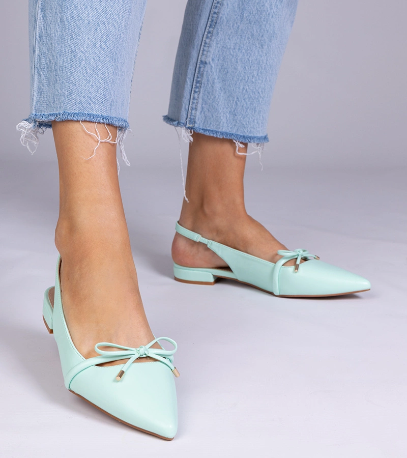 Mätové baleríny na plochej podrážke s mašľou Jerry