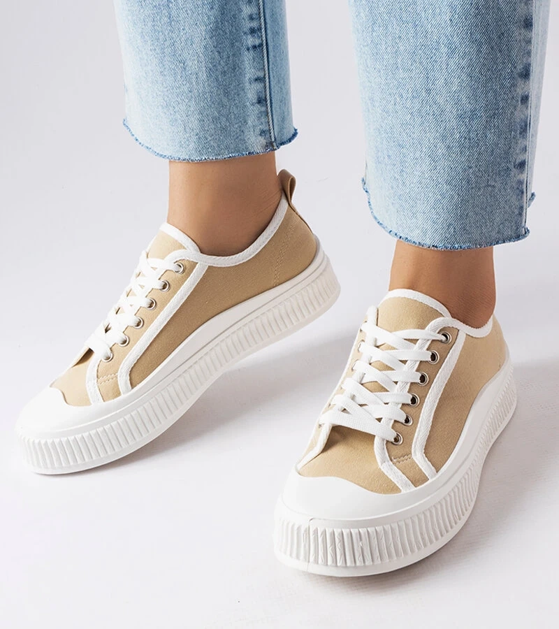 Béžové tenisky na platforme Alfianello