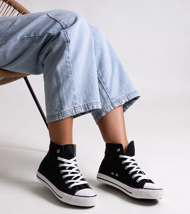 Čierne vysoké tenisky Efren