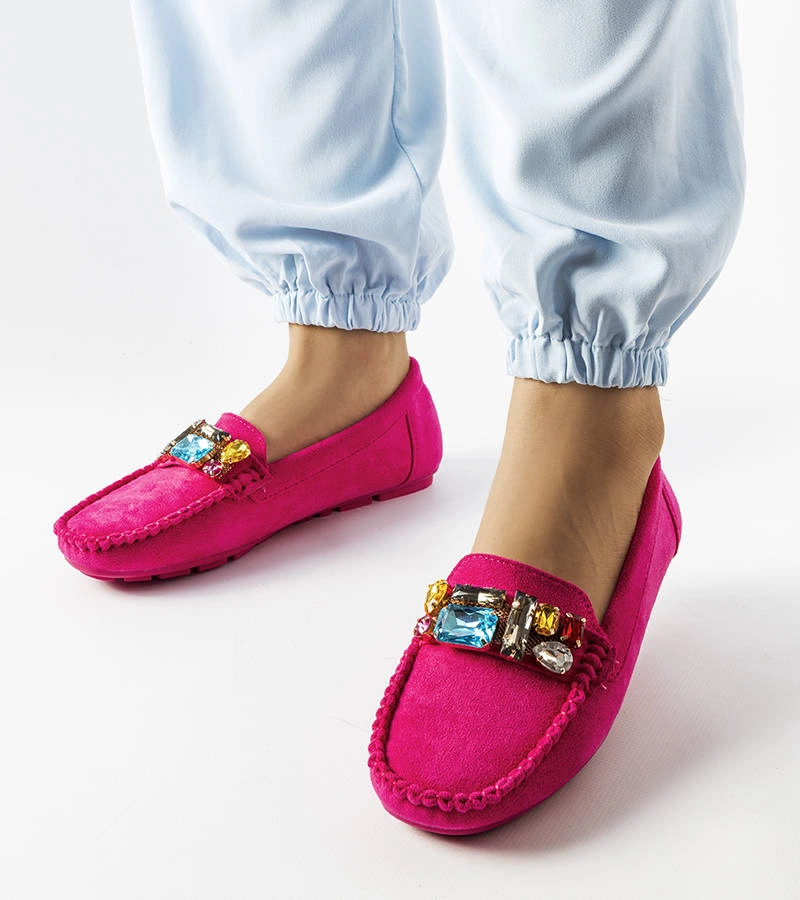 Ružové mokasíny s koženou stielkou Bertrand