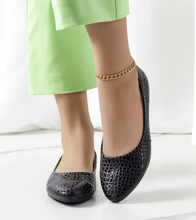 Čierne balerínky Aquarine