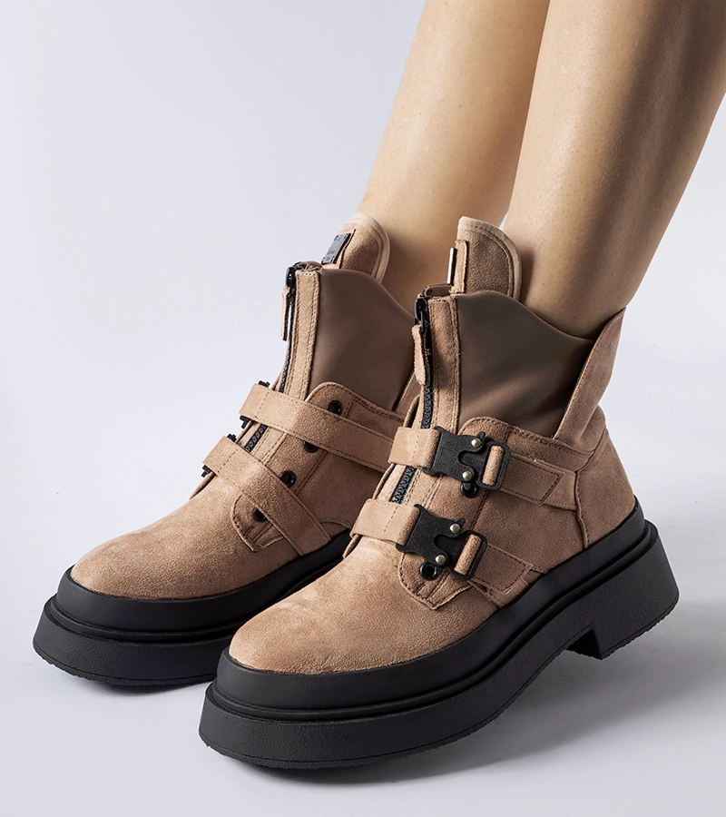 Hnedé čižmy na platforme Glen