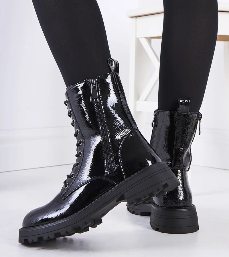 Čierne trapery z ekokože Worcester