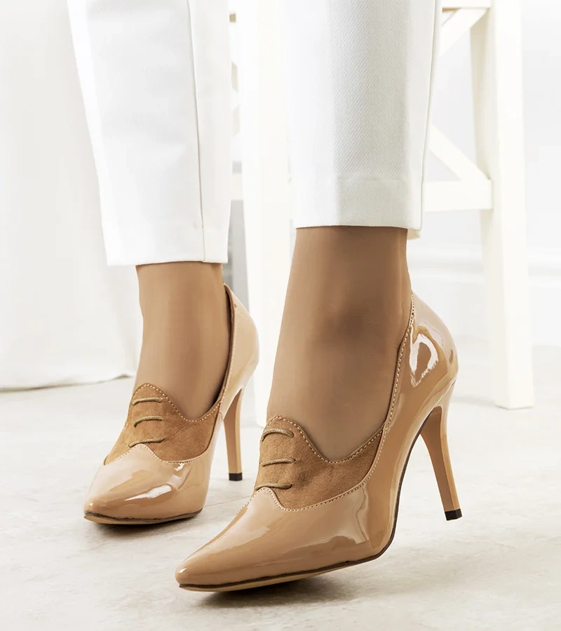 Béžové lodičky na podpätku Locaya