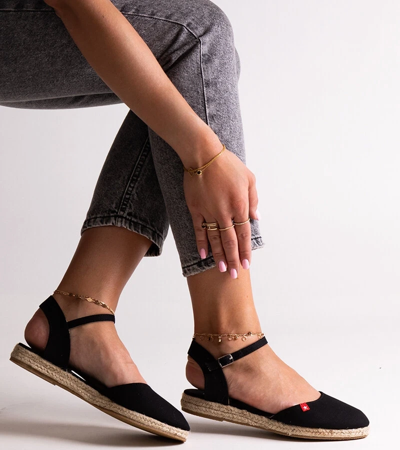 Čierne espadrilky s otvorenou pätou Big Star FF274526