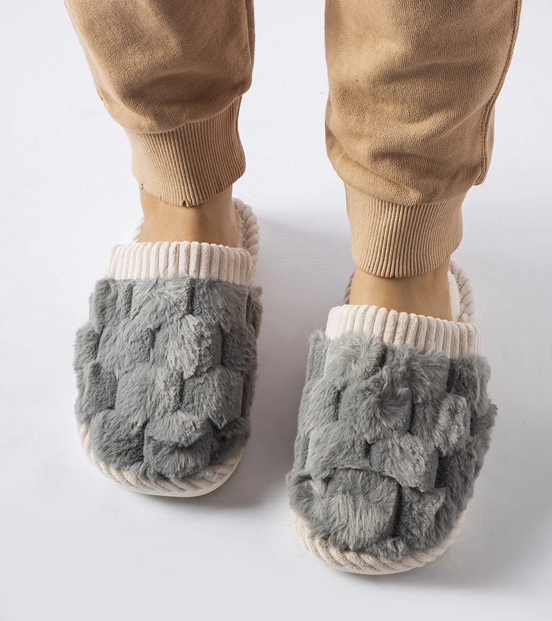 Sivé vyhrievané dámske papuče Crissa