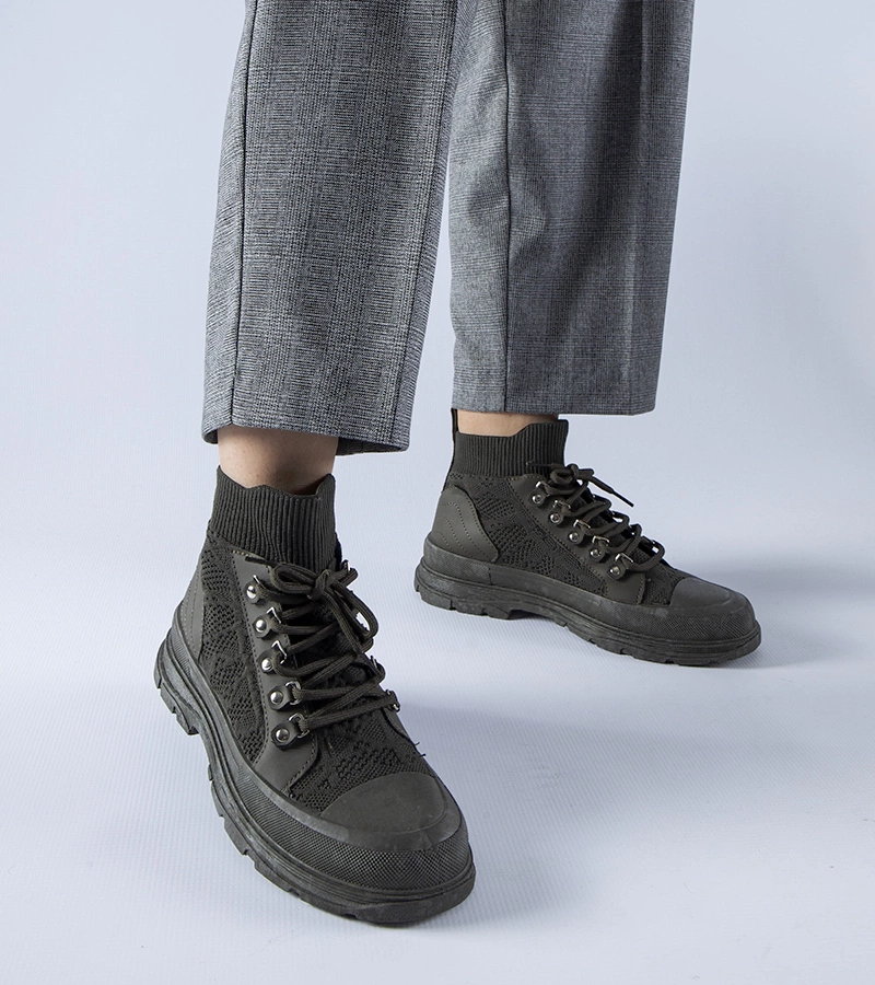 Zelené vysoké textilné tenisky Casalma