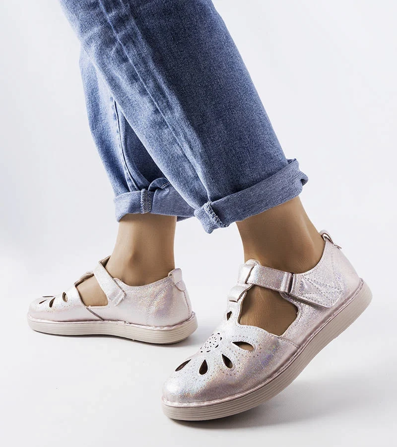 Ružové ažurové poltopánky Williams