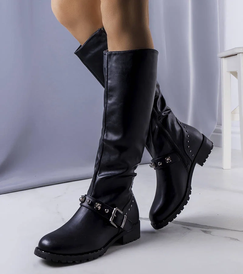 Čierne zateplené čižmy Zigna