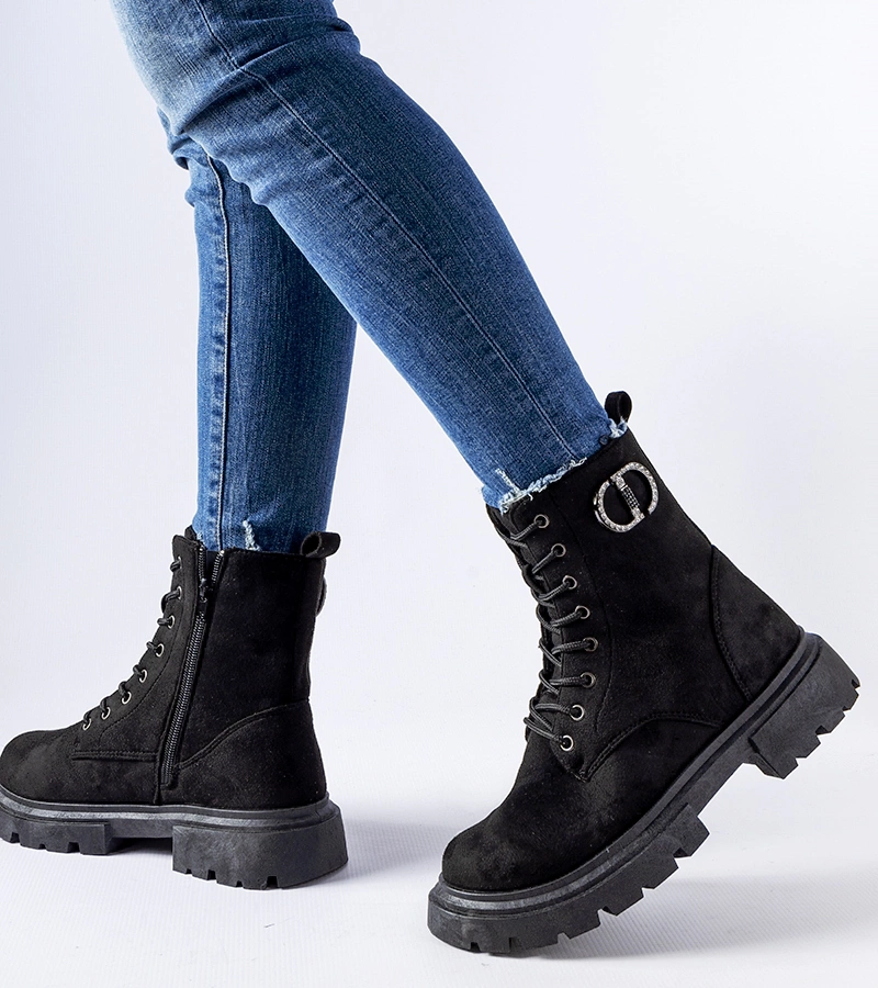 Čierne tenisky s cirkónmi z ekokože Broberg