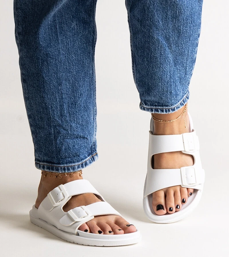 Biele šľapky Big Star NN274A751