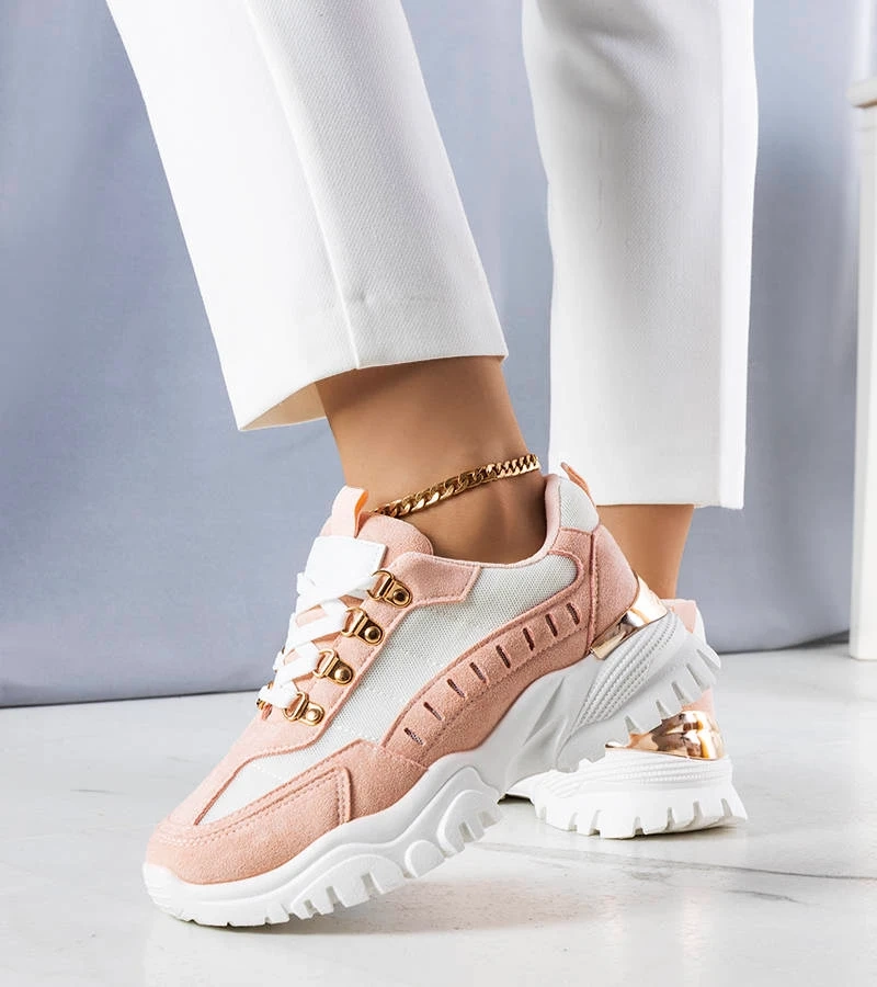 Bielo-ružové tenisky Mindy