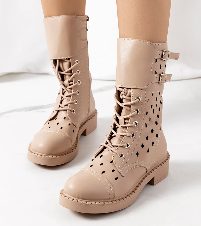 Béžová botki ažurová Finlay