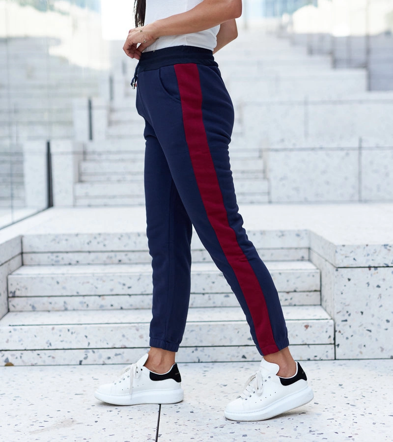 Modré nohavice s červenými pruhmi Bel.