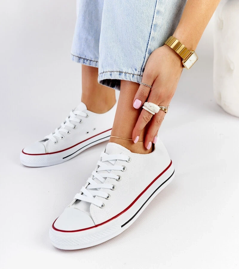 Biela látkové tenisky Anthony