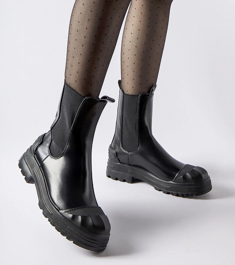 Čierne zateplené robustné čižmy Albanese