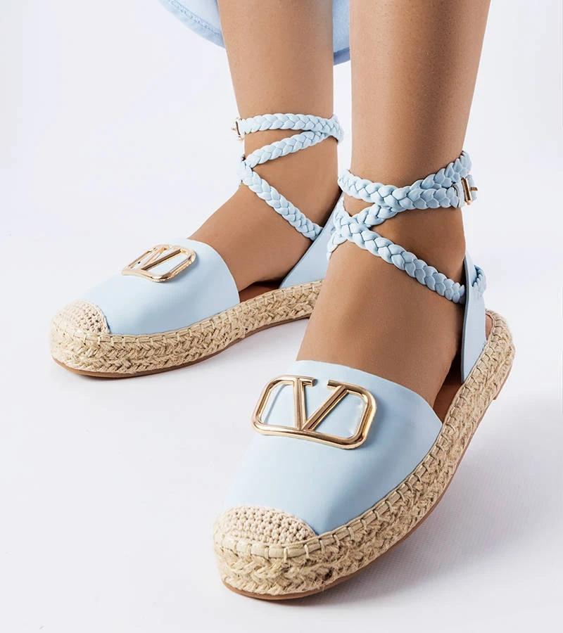 Modré viazané espadrilky Rodič